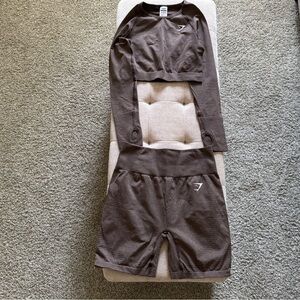 Gymshark Chocolate Brown Activewear Set